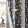 NICETOWN Grey Blackout Striped Pattern Curtains for Living Room, 52 x 84(Grey&white)