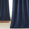 NICETOWN Grey Blackout Striped Pattern Curtains for Living Room, 52 x 84(Navy)