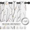NICETOWN Grey Blackout Striped Pattern Curtains for Living Room, 52 x 84(White&grey)