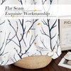NICETOWN Grey Blackout Striped Pattern Curtains for Living Room, 52 x 84(White&navy)