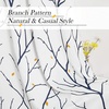 NICETOWN Grey Blackout Striped Pattern Curtains for Living Room, 52 x 84(White&navy)