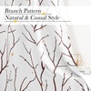 NICETOWN Grey Blackout Striped Pattern Curtains for Living Room, 52 x 84(White&taupe)