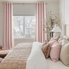 NICETOWN Grey Light Blocking Curtains 96 Inches Long 2 Panels for Living Room, Bedroom, Office Thermal Insulated Blackout Drapes Solid Grommet Noise Reducing Window Curtains, W40(Blush Pink)