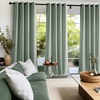 NICETOWN Grey Light Blocking Curtains 96 Inches Long 2 Panels for Living Room, Bedroom, Office Thermal Insulated Blackout Drapes Solid Grommet Noise Reducing Window Curtains, W40(Sage Green)