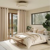 NICETOWN Grey Light Blocking Curtains 96 Inches Long 2 Panels for Living Room, Bedroom, Office Thermal Insulated Blackout Drapes Solid Grommet Noise Reducing Window Curtains, W40(Biscotti Beige)