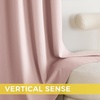NICETOWN Grey Light Blocking Curtains 96 Inches Long 2 Panels for Living Room, Bedroom, Office Thermal Insulated Blackout Drapes Solid Grommet Noise Reducing Window Curtains, W40(Blush Pink)