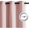 NICETOWN Grey Light Blocking Curtains 96 Inches Long 2 Panels for Living Room, Bedroom, Office Thermal Insulated Blackout Drapes Solid Grommet Noise Reducing Window Curtains, W40(Blush Pink)