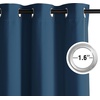 NICETOWN Grey Light Blocking Curtains 96 Inches Long 2 Panels for Living Room, Bedroom, Office Thermal Insulated Blackout Drapes Solid Grommet Noise Reducing Window Curtains, W40(Morrocan Blue)