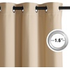 NICETOWN Grey Light Blocking Curtains 96 Inches Long 2 Panels for Living Room, Bedroom, Office Thermal Insulated Blackout Drapes Solid Grommet Noise Reducing Window Curtains, W40(Biscotti Beige)