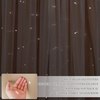 NICETOWN Kids Boys Blackout Curtains, Double-Deck Sheer Panel & Star Drapes for Living Room, Window Treatments with Tie Backs (Blue, 1 Pair, W52 x L95)(Biscotti Beige)
