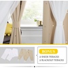 NICETOWN Kids Boys Blackout Curtains, Double-Deck Sheer Panel & Star Drapes for Living Room, Window Treatments with Tie Backs (Blue, 1 Pair, W52 x L95)(Biscotti Beige)