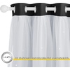 NICETOWN Kids Boys Blackout Curtains, Double-Deck Sheer Panel & Star Drapes for Living Room, Window Treatments with Tie Backs (Blue, 1 Pair, W52 x L95)(Black)