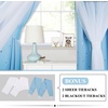 NICETOWN Kids Boys Blackout Curtains, Double-Deck Sheer Panel & Star Drapes for Living Room, Window Treatments with Tie Backs (Blue, 1 Pair, W52 x L95)(Blue)