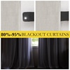 NICETOWN Kids Boys Blackout Curtains, Double-Deck Sheer Panel & Star Drapes for Living Room, Window Treatments with Tie Backs (Blue, 1 Pair, W52 x L95)(Faux Linen | Angora)