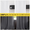 NICETOWN Kids Boys Blackout Curtains, Double-Deck Sheer Panel & Star Drapes for Living Room, Window Treatments with Tie Backs (Blue, 1 Pair, W52 x L95)(Faux Linen | Greyish White)
