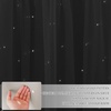 NICETOWN Kids Boys Blackout Curtains, Double-Deck Sheer Panel & Star Drapes for Living Room, Window Treatments with Tie Backs (Blue, 1 Pair, W52 x L95)(Natural)