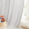 NICETOWN Kids Boys Blackout Curtains, Double-Deck Sheer Panel & Star Drapes for Living Room, Window Treatments with Tie Backs (Blue, 1 Pair, W52 x L95)(Natural)