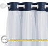 NICETOWN Kids Boys Blackout Curtains, Double-Deck Sheer Panel & Star Drapes for Living Room, Window Treatments with Tie Backs (Blue, 1 Pair, W52 x L95)(Navy)