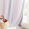 NICETOWN Kids Boys Blackout Curtains, Double-Deck Sheer Panel & Star Drapes for Living Room, Window Treatments with Tie Backs (Blue, 1 Pair, W52 x L95)(Pink & Grey)
