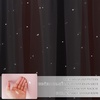 NICETOWN Kids Boys Blackout Curtains, Double-Deck Sheer Panel & Star Drapes for Living Room, Window Treatments with Tie Backs (Blue, 1 Pair, W52 x L95)(Pink & Grey)