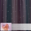 NICETOWN Kids Boys Blackout Curtains, Double-Deck Sheer Panel & Star Drapes for Living Room, Window Treatments with Tie Backs (Blue, 1 Pair, W52 x L95)(Purple & Blue & Pink)