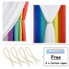NICETOWN Kids Boys Blackout Curtains, Double-Deck Sheer Panel & Star Drapes for Living Room, Window Treatments with Tie Backs (Blue, 1 Pair, W52 x L95)(Rainbow-2)