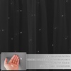 NICETOWN Kids Boys Blackout Curtains, Double-Deck Sheer Panel & Star Drapes for Living Room, Window Treatments with Tie Backs (Blue, 1 Pair, W52 x L95)(Silver Grey)