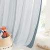 NICETOWN Kids Boys Blackout Curtains, Double-Deck Sheer Panel & Star Drapes for Living Room, Window Treatments with Tie Backs (Blue, 1 Pair, W52 x L95)(Stormy Sea)