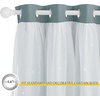 NICETOWN Kids Boys Blackout Curtains, Double-Deck Sheer Panel & Star Drapes for Living Room, Window Treatments with Tie Backs (Blue, 1 Pair, W52 x L95)(Stormy Sea)