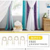 NICETOWN Kids Boys Blackout Curtains, Double-Deck Sheer Panel & Star Drapes for Living Room, Window Treatments with Tie Backs (Blue, 1 Pair, W52 x L95)(Teal & Purple)