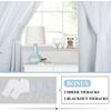 NICETOWN Kids Boys Blackout Curtains, Double-Deck Sheer Panel & Star Drapes for Living Room, Window Treatments with Tie Backs (Blue, 1 Pair, W52 x L95)(White)