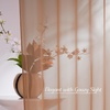 NICETOWN Patio Door Sheer Curtains 96 inch Length, Ring Top Voile Textured Airy Sheer Curtains and Drapes Elegant for Bedroom/Living Room Home Decor, Beige, 54 inch Wide, 2 Panels(Terracotta)