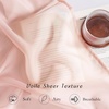 NICETOWN Patio Door Sheer Curtains 96 inch Length, Ring Top Voile Textured Airy Sheer Curtains and Drapes Elegant for Bedroom/Living Room Home Decor, Beige, 54 inch Wide, 2 Panels(Light Pink)