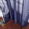 NICETOWN Patio Door Sheer Curtains 96 inch Length, Ring Top Voile Textured Airy Sheer Curtains and Drapes Elegant for Bedroom/Living Room Home Decor, Beige, 54 inch Wide, 2 Panels(Dark Blue)