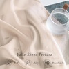 NICETOWN Patio Door Sheer Curtains 96 inch Length, Ring Top Voile Textured Airy Sheer Curtains and Drapes Elegant for Bedroom/Living Room Home Decor, Beige, 54 inch Wide, 2 Panels(Taupe)