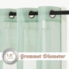 NICETOWN Patio Door Sheer Curtains 96 inch Length, Ring Top Voile Textured Airy Sheer Curtains and Drapes Elegant for Bedroom/Living Room Home Decor, Beige, 54 inch Wide, 2 Panels(Sage Green)