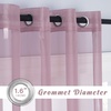 NICETOWN Patio Door Sheer Curtains 96 inch Length, Ring Top Voile Textured Airy Sheer Curtains and Drapes Elegant for Bedroom/Living Room Home Decor, Beige, 54 inch Wide, 2 Panels(Purple)