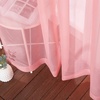NICETOWN Patio Door Sheer Curtains 96 inch Length, Ring Top Voile Textured Airy Sheer Curtains and Drapes Elegant for Bedroom/Living Room Home Decor, Beige, 54 inch Wide, 2 Panels(Coral)