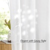 NICETOWN Patio Door Sheer Curtains 96 inch Length, Ring Top Voile Textured Airy Sheer Curtains and Drapes Elegant for Bedroom/Living Room Home Decor, Beige, 54 inch Wide, 2 Panels(Off White)