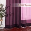 NICETOWN Patio Door Sheer Curtains 96 inch Length, Ring Top Voile Textured Airy Sheer Curtains and Drapes Elegant for Bedroom/Living Room Home Decor, Beige, 54 inch Wide, 2 Panels(Burgundy Red)
