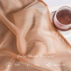 NICETOWN Patio Door Sheer Curtains 96 inch Length, Ring Top Voile Textured Airy Sheer Curtains and Drapes Elegant for Bedroom/Living Room Home Decor, Beige, 54 inch Wide, 2 Panels(Terracotta)