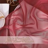 NICETOWN Patio Door Sheer Curtains 96 inch Length, Ring Top Voile Textured Airy Sheer Curtains and Drapes Elegant for Bedroom/Living Room Home Decor, Beige, 54 inch Wide, 2 Panels(Haute Red)