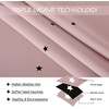 NICETOWN Sage Green Nursery Curtain with Cut Out Stars, W52 x L63, 2 Panels(Light Pink)