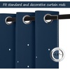 NICETOWN Sage Green Nursery Curtain with Cut Out Stars, W52 x L63, 2 Panels(Moroccan Blue)