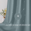 NICETOWN Sage Green Nursery Curtain with Cut Out Stars, W52 x L63, 2 Panels(Stormy Sea)