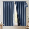 NICETOWN 100% Black Out Curtains 84 Inch Long, W52xL84, 2 Panels(Stone Blue)