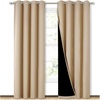 NICETOWN Biscotti Beige Blackout Curtains for Living Room 52″ x 84″ 2 PCs