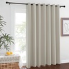 NICETOWN Blackout Curtain for Patio Sliding Door – Grommet Extra Wide Sliding Door Curtains Room Darkening Weighted Drape for Living Room/Patio (Natural, W100 x L84, 1 Panel)