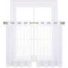NICETOWN Colorful Curtains, Rainbow Ombre Sheer Curtains for Bedroom Girls Room Decor Ombre Pattern Window Short Sheer Curtains for Girly Nursery Kids Daughter Room (55 x 63 Inch Length, Set of 2)(White)