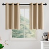 NICETOWN Grey Light Blocking Curtains 96 Inches Long 2 Panels for Living Room, Bedroom, Office Thermal Insulated Blackout Drapes Solid Grommet Noise Reducing Window Curtains, W40(Biscotti Beige)